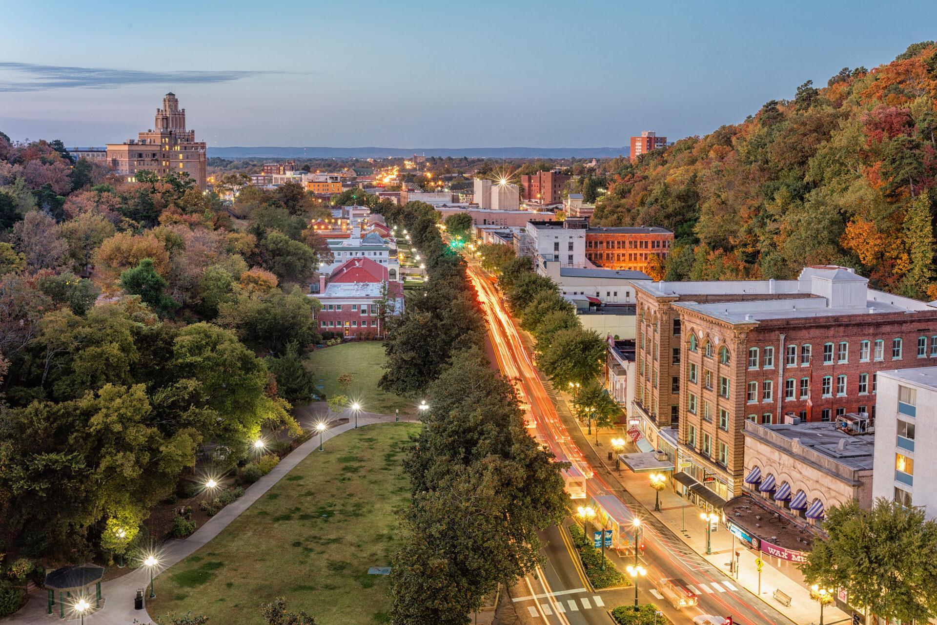 Downtown Hot Springs Aerial